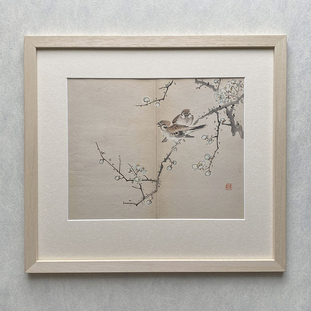 Taki Katei – Vrabci ve větvích sakury. Tansei Ippan (1894)